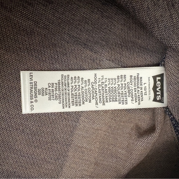 Levi's Kids Navy and Gray Plaid Hooded Shirt - Picture 8 of 9